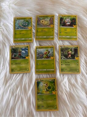 Pokemon x McDonald's 25th Anniversary Happy Meal Grass Starter Cards